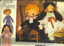 1336 2036 VOGUE PETER, POLLY 32''  TALL RAG DOLLS, CLOTHING, SHOES 1960S PATTERN